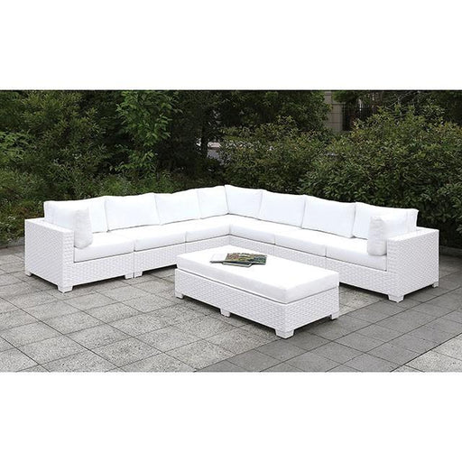 Somani Large L-Sectional + Bench - Premium Outdoor Seating Set from FOA East - Just $5567.25! Shop now at Furniture Wholesale Plus  We are the best furniture store in Nashville, Hendersonville, Goodlettsville, Madison, Antioch, Mount Juliet, Lebanon, Gallatin, Springfield, Murfreesboro, Franklin, Brentwood