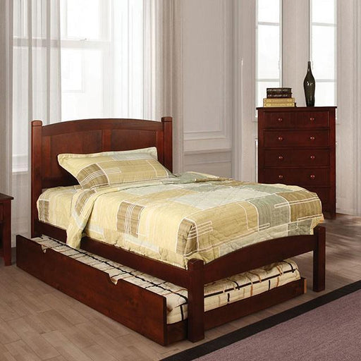 Cara Cherry Twin Bed - Premium Bed from FOA East - Just $232.05! Shop now at Furniture Wholesale Plus  We are the best furniture store in Nashville, Hendersonville, Goodlettsville, Madison, Antioch, Mount Juliet, Lebanon, Gallatin, Springfield, Murfreesboro, Franklin, Brentwood