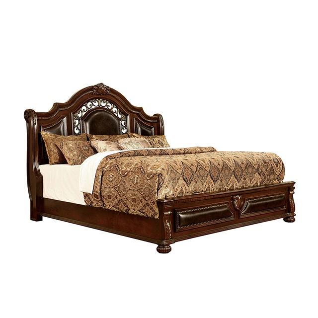 Flandreau Brown Cherry/Espresso Cal.King Bed - Premium Bed from FOA East - Just $1285.05! Shop now at Furniture Wholesale Plus  We are the best furniture store in Nashville, Hendersonville, Goodlettsville, Madison, Antioch, Mount Juliet, Lebanon, Gallatin, Springfield, Murfreesboro, Franklin, Brentwood