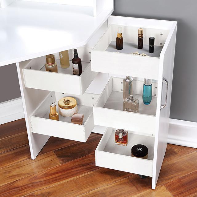 LORYBELLE Vanity Set, White - Premium Vanity Set from FOA East - Just $778.05! Shop now at Furniture Wholesale Plus  We are the best furniture store in Nashville, Hendersonville, Goodlettsville, Madison, Antioch, Mount Juliet, Lebanon, Gallatin, Springfield, Murfreesboro, Franklin, Brentwood