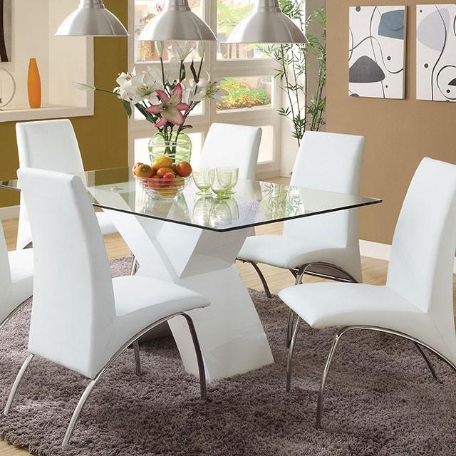 Wailoa White Dining Table - Premium Dining Table from FOA East - Just $641.55! Shop now at Furniture Wholesale Plus  We are the best furniture store in Nashville, Hendersonville, Goodlettsville, Madison, Antioch, Mount Juliet, Lebanon, Gallatin, Springfield, Murfreesboro, Franklin, Brentwood