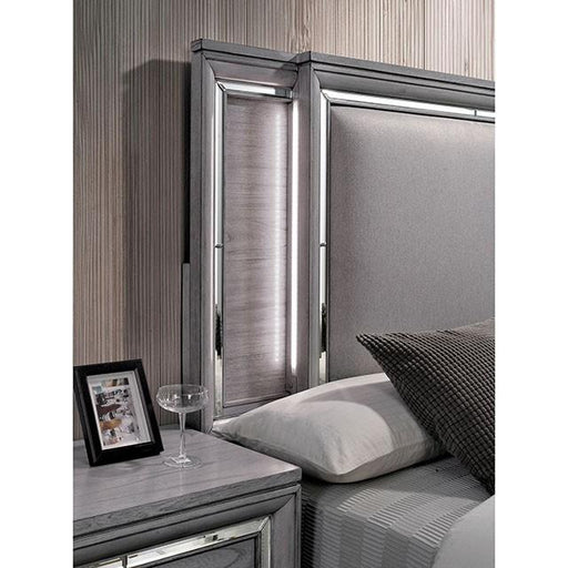 Alanis Light Gray Cal.King Bed - Premium Bed from FOA East - Just $1051.05! Shop now at Furniture Wholesale Plus  We are the best furniture store in Nashville, Hendersonville, Goodlettsville, Madison, Antioch, Mount Juliet, Lebanon, Gallatin, Springfield, Murfreesboro, Franklin, Brentwood