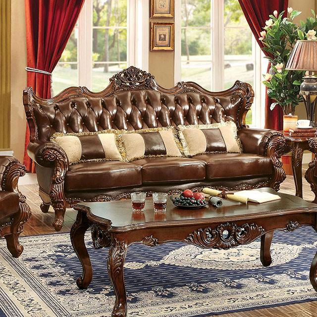 Jericho Brown/Dark Oak Sofa - Premium Sofa from FOA East - Just $3211.65! Shop now at Furniture Wholesale Plus  We are the best furniture store in Nashville, Hendersonville, Goodlettsville, Madison, Antioch, Mount Juliet, Lebanon, Gallatin, Springfield, Murfreesboro, Franklin, Brentwood