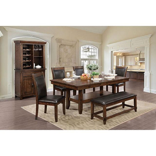 MEAGAN I Brown Cherry Dining Table - Premium Dining Table from FOA East - Just $772.20! Shop now at Furniture Wholesale Plus  We are the best furniture store in Nashville, Hendersonville, Goodlettsville, Madison, Antioch, Mount Juliet, Lebanon, Gallatin, Springfield, Murfreesboro, Franklin, Brentwood