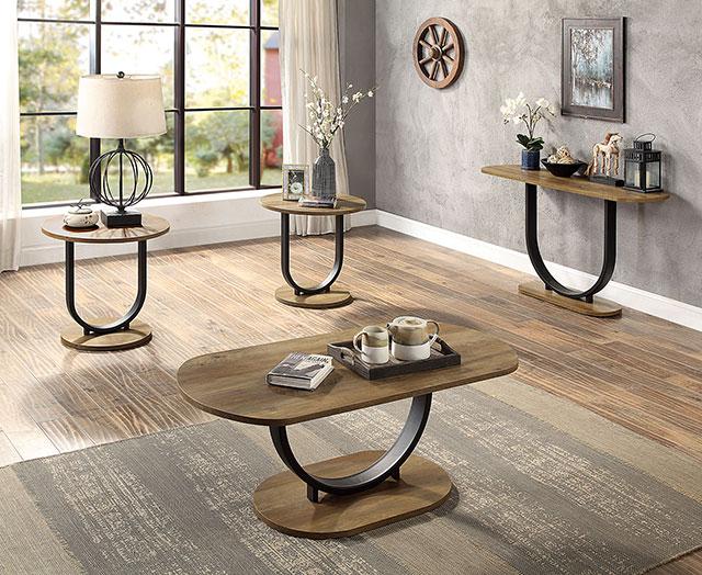 OLBIA 3 Pc. Coffee Table Set (1C+2E), Rustic Oak/Sand Black - Premium Table Set from FOA East - Just $329.55! Shop now at Furniture Wholesale Plus  We are the best furniture store in Nashville, Hendersonville, Goodlettsville, Madison, Antioch, Mount Juliet, Lebanon, Gallatin, Springfield, Murfreesboro, Franklin, Brentwood