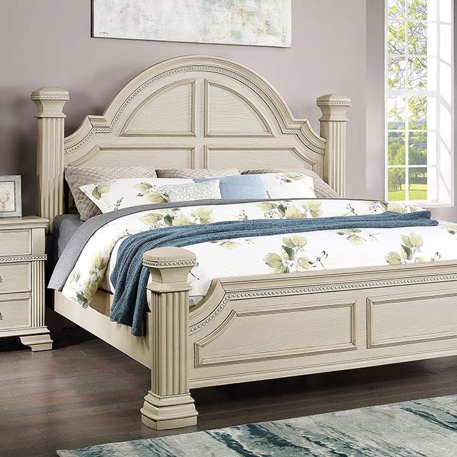 PAMPHILOS E.King Bed, White - Premium Bed from FOA East - Just $973.05! Shop now at Furniture Wholesale Plus  We are the best furniture store in Nashville, Hendersonville, Goodlettsville, Madison, Antioch, Mount Juliet, Lebanon, Gallatin, Springfield, Murfreesboro, Franklin, Brentwood