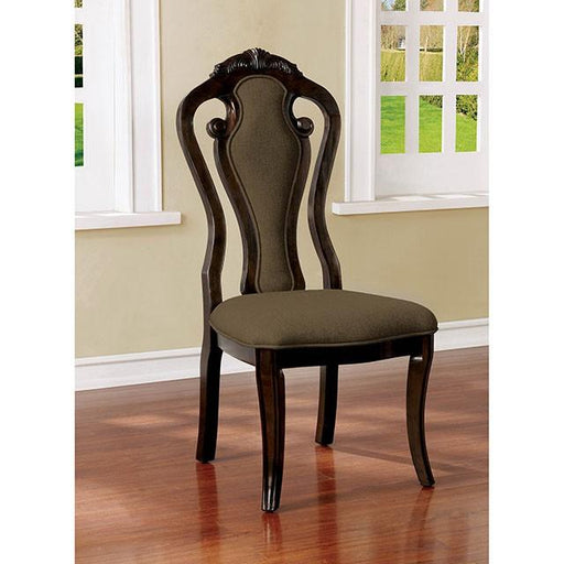 Rosalina Walnut/Beige Side Chair (2/CTN) - Premium Dining Chair from FOA East - Just $347.10! Shop now at Furniture Wholesale Plus  We are the best furniture store in Nashville, Hendersonville, Goodlettsville, Madison, Antioch, Mount Juliet, Lebanon, Gallatin, Springfield, Murfreesboro, Franklin, Brentwood