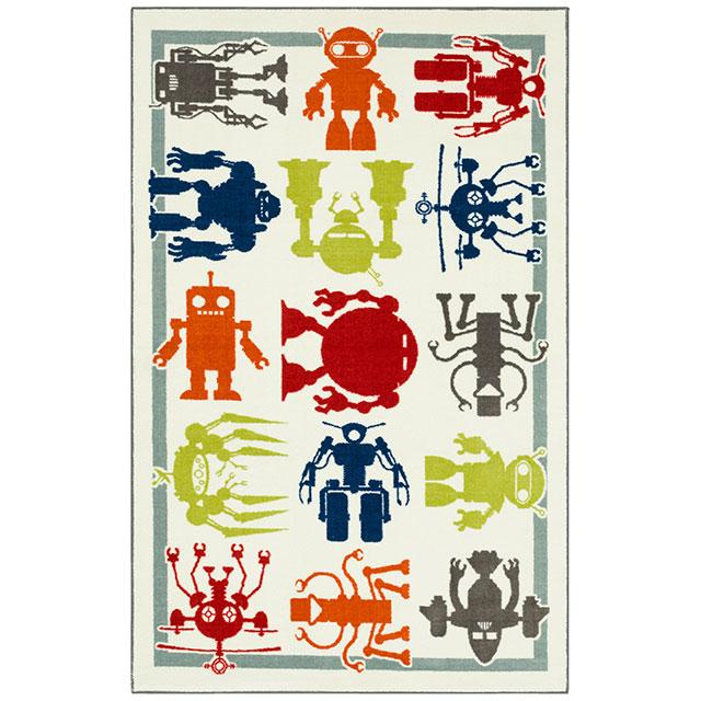 BARON 5' X 8', Area Rug, Robots, Multi/Ivory - Premium Rug from FOA East - Just $202.80! Shop now at Furniture Wholesale Plus  We are the best furniture store in Nashville, Hendersonville, Goodlettsville, Madison, Antioch, Mount Juliet, Lebanon, Gallatin, Springfield, Murfreesboro, Franklin, Brentwood