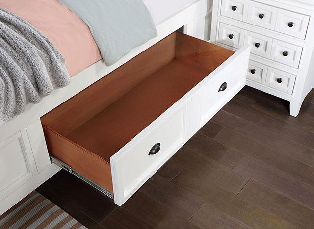 CASTILE E.King Bed, White - Premium Bed from FOA East - Just $1168.05! Shop now at Furniture Wholesale Plus  We are the best furniture store in Nashville, Hendersonville, Goodlettsville, Madison, Antioch, Mount Juliet, Lebanon, Gallatin, Springfield, Murfreesboro, Franklin, Brentwood