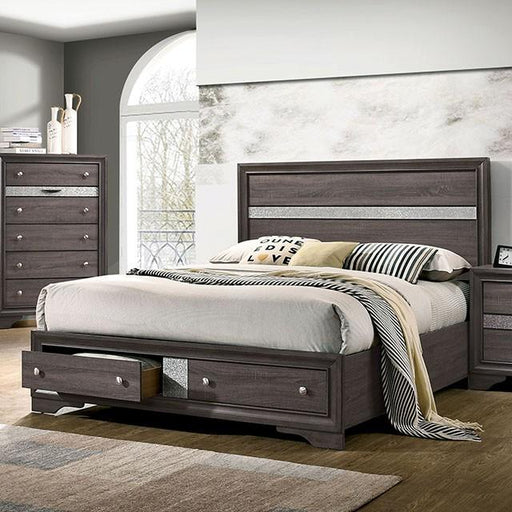 Chrissy Gray E.King Bed - Premium Bed from FOA East - Just $622.05! Shop now at Furniture Wholesale Plus  We are the best furniture store in Nashville, Hendersonville, Goodlettsville, Madison, Antioch, Mount Juliet, Lebanon, Gallatin, Springfield, Murfreesboro, Franklin, Brentwood