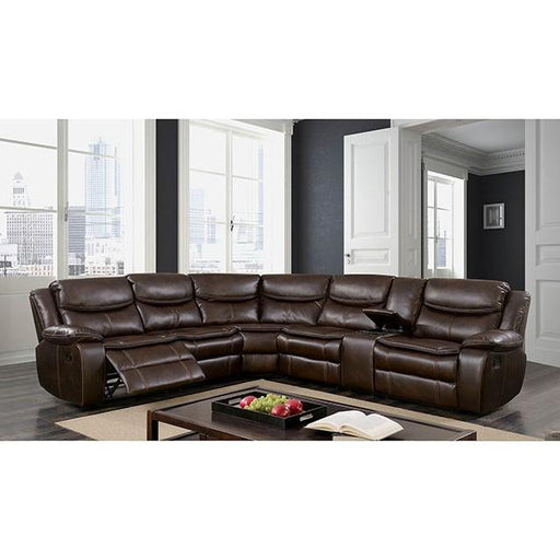 Pollux Brown Sectional - Premium Sectional from FOA East - Just $1948.05! Shop now at Furniture Wholesale Plus  We are the best furniture store in Nashville, Hendersonville, Goodlettsville, Madison, Antioch, Mount Juliet, Lebanon, Gallatin, Springfield, Murfreesboro, Franklin, Brentwood