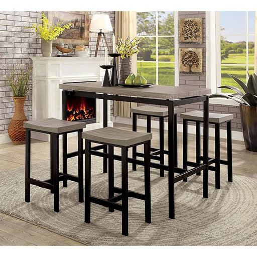 Vilvoorde Natural Tone/Gray 5 Pc. Counter Ht. Table Set - Premium Dining Room Set from FOA East - Just $290.55! Shop now at Furniture Wholesale Plus  We are the best furniture store in Nashville, Hendersonville, Goodlettsville, Madison, Antioch, Mount Juliet, Lebanon, Gallatin, Springfield, Murfreesboro, Franklin, Brentwood