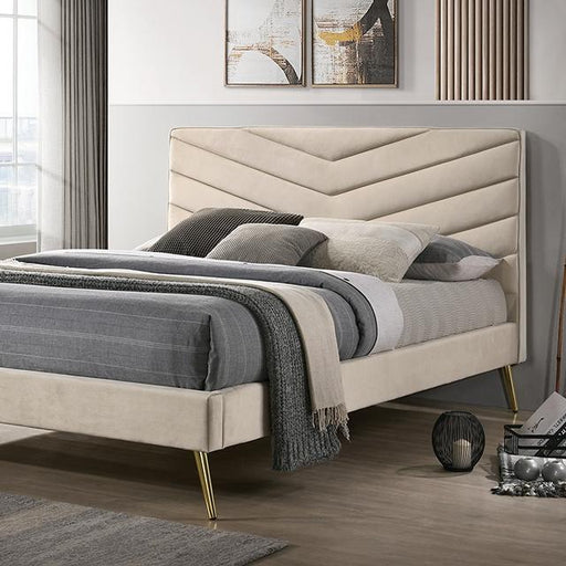 VIVAR Full Bed, Beige - Premium Youth Bed from FOA East - Just $407.55! Shop now at Furniture Wholesale Plus  We are the best furniture store in Nashville, Hendersonville, Goodlettsville, Madison, Antioch, Mount Juliet, Lebanon, Gallatin, Springfield, Murfreesboro, Franklin, Brentwood