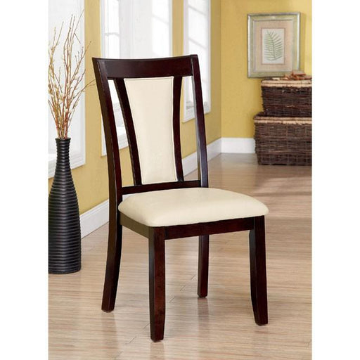 BRENT Dark Cherry/Ivory Side Chair (2/CTN) - Premium Dining Chair from FOA East - Just $214.50! Shop now at Furniture Wholesale Plus  We are the best furniture store in Nashville, Hendersonville, Goodlettsville, Madison, Antioch, Mount Juliet, Lebanon, Gallatin, Springfield, Murfreesboro, Franklin, Brentwood