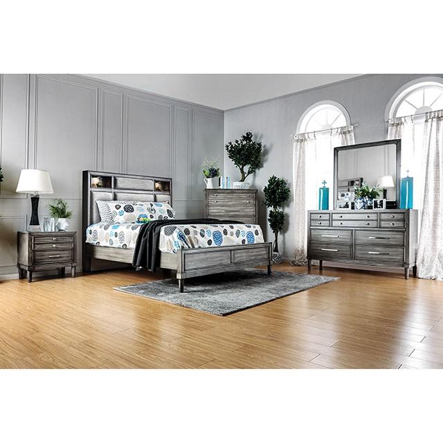 DAPHNE Gray E.King Bed - Premium Bed from FOA East - Just $690.30! Shop now at Furniture Wholesale Plus  We are the best furniture store in Nashville, Hendersonville, Goodlettsville, Madison, Antioch, Mount Juliet, Lebanon, Gallatin, Springfield, Murfreesboro, Franklin, Brentwood