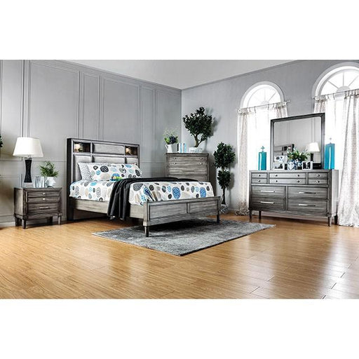 DAPHNE Gray Cal.King Bed - Premium Bed from FOA East - Just $690.30! Shop now at Furniture Wholesale Plus  We are the best furniture store in Nashville, Hendersonville, Goodlettsville, Madison, Antioch, Mount Juliet, Lebanon, Gallatin, Springfield, Murfreesboro, Franklin, Brentwood