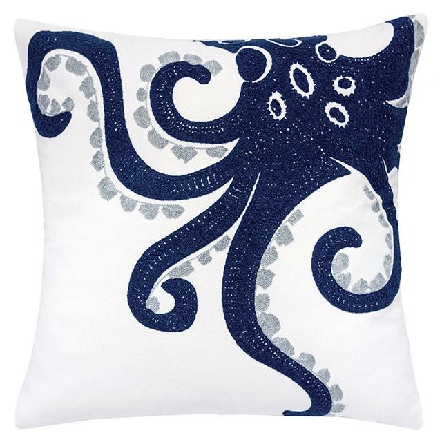 Maura White 20" X 20" Pillow, Octopus - Premium Pillow from FOA East - Just $76.05! Shop now at Furniture Wholesale Plus  We are the best furniture store in Nashville, Hendersonville, Goodlettsville, Madison, Antioch, Mount Juliet, Lebanon, Gallatin, Springfield, Murfreesboro, Franklin, Brentwood