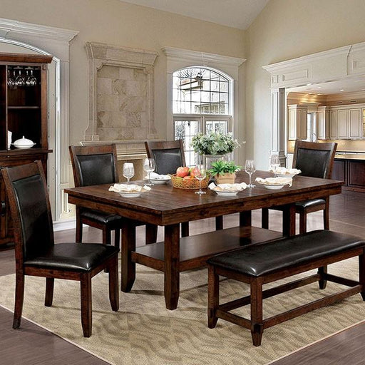 MEAGAN I Brown Cherry Dining Table - Premium Dining Table from FOA East - Just $772.20! Shop now at Furniture Wholesale Plus  We are the best furniture store in Nashville, Hendersonville, Goodlettsville, Madison, Antioch, Mount Juliet, Lebanon, Gallatin, Springfield, Murfreesboro, Franklin, Brentwood