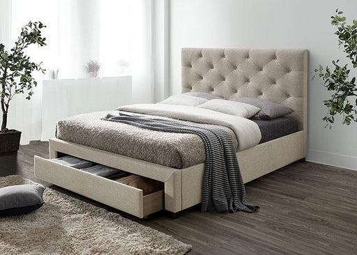 SYBELLA Twin Bed, Beige - Premium Bed from FOA East - Just $427.05! Shop now at Furniture Wholesale Plus  We are the best furniture store in Nashville, Hendersonville, Goodlettsville, Madison, Antioch, Mount Juliet, Lebanon, Gallatin, Springfield, Murfreesboro, Franklin, Brentwood