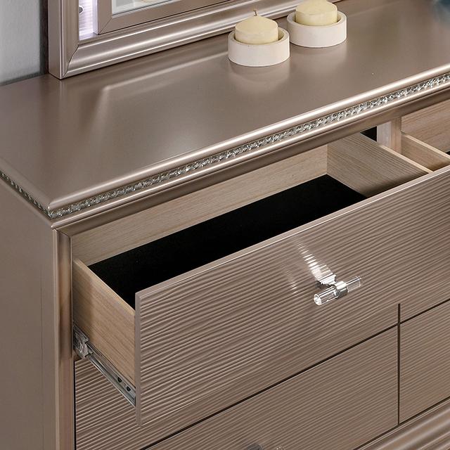 ALLIE Dresser, Rose Gold - Premium Dresser from FOA East - Just $624! Shop now at Furniture Wholesale Plus  We are the best furniture store in Nashville, Hendersonville, Goodlettsville, Madison, Antioch, Mount Juliet, Lebanon, Gallatin, Springfield, Murfreesboro, Franklin, Brentwood