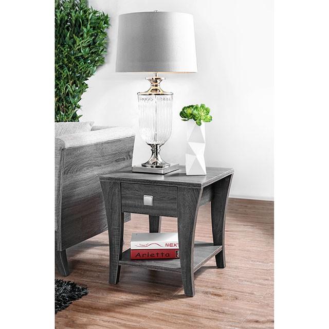 Amity Gray End Table - Premium End Table from FOA East - Just $171.60! Shop now at Furniture Wholesale Plus  We are the best furniture store in Nashville, Hendersonville, Goodlettsville, Madison, Antioch, Mount Juliet, Lebanon, Gallatin, Springfield, Murfreesboro, Franklin, Brentwood