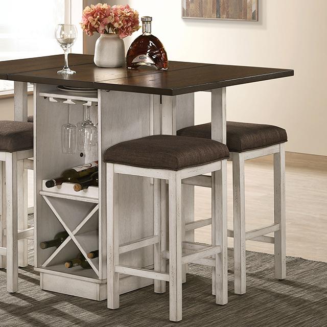 BINGHAM Counter Ht. Table w/ 2 x 15" Leaves - Premium Counter Height Table from FOA East - Just $427.05! Shop now at Furniture Wholesale Plus  We are the best furniture store in Nashville, Hendersonville, Goodlettsville, Madison, Antioch, Mount Juliet, Lebanon, Gallatin, Springfield, Murfreesboro, Franklin, Brentwood