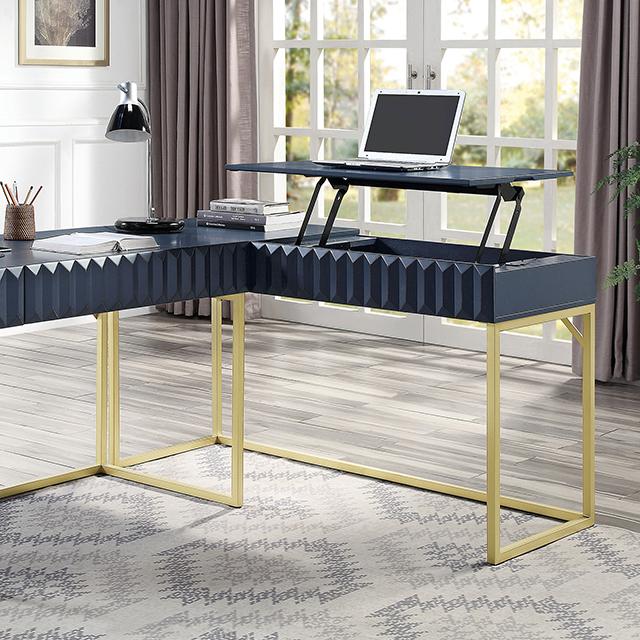 FREIBURG Corner Desk, Antique Blue - Premium Desk from FOA East - Just $934.05! Shop now at Furniture Wholesale Plus  We are the best furniture store in Nashville, Hendersonville, Goodlettsville, Madison, Antioch, Mount Juliet, Lebanon, Gallatin, Springfield, Murfreesboro, Franklin, Brentwood