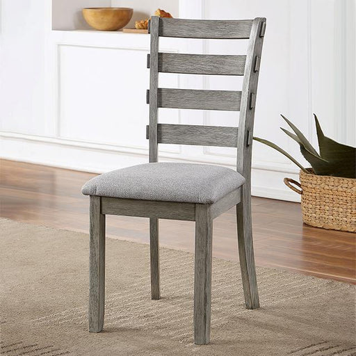 LAQUILA Side Chair (2/CTN), Gray - Premium Dining Chair from FOA East - Just $195! Shop now at Furniture Wholesale Plus  We are the best furniture store in Nashville, Hendersonville, Goodlettsville, Madison, Antioch, Mount Juliet, Lebanon, Gallatin, Springfield, Murfreesboro, Franklin, Brentwood