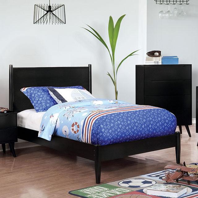 LENNART II Black Twin Bed - Premium Bed from FOA East - Just $427.05! Shop now at Furniture Wholesale Plus  We are the best furniture store in Nashville, Hendersonville, Goodlettsville, Madison, Antioch, Mount Juliet, Lebanon, Gallatin, Springfield, Murfreesboro, Franklin, Brentwood