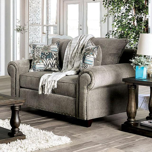 Mott Gray Love Seat - Premium Loveseat from FOA East - Just $1267.50! Shop now at Furniture Wholesale Plus  We are the best furniture store in Nashville, Hendersonville, Goodlettsville, Madison, Antioch, Mount Juliet, Lebanon, Gallatin, Springfield, Murfreesboro, Franklin, Brentwood