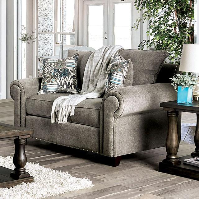 Mott Gray Love Seat - Premium Loveseat from FOA East - Just $1267.50! Shop now at Furniture Wholesale Plus  We are the best furniture store in Nashville, Hendersonville, Goodlettsville, Madison, Antioch, Mount Juliet, Lebanon, Gallatin, Springfield, Murfreesboro, Franklin, Brentwood