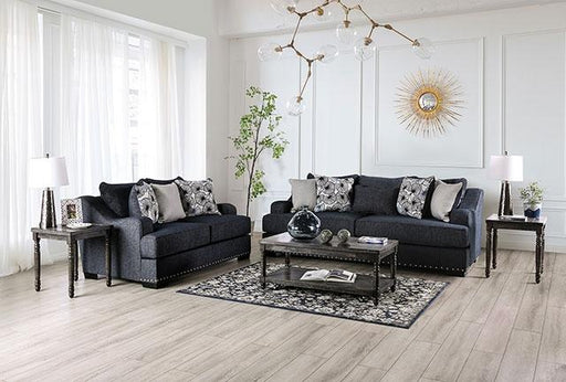 SONORA Loveseat, Dark Navy - Premium Loveseat from FOA East - Just $1361.10! Shop now at Furniture Wholesale Plus  We are the best furniture store in Nashville, Hendersonville, Goodlettsville, Madison, Antioch, Mount Juliet, Lebanon, Gallatin, Springfield, Murfreesboro, Franklin, Brentwood