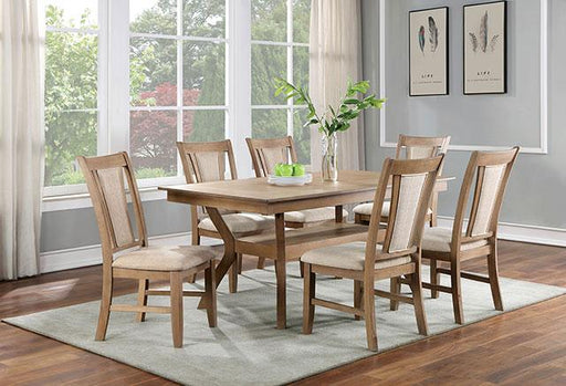 UPMINSTER Dining Table, Natural Tone - Premium Dining Table from FOA East - Just $388.05! Shop now at Furniture Wholesale Plus  We are the best furniture store in Nashville, Hendersonville, Goodlettsville, Madison, Antioch, Mount Juliet, Lebanon, Gallatin, Springfield, Murfreesboro, Franklin, Brentwood