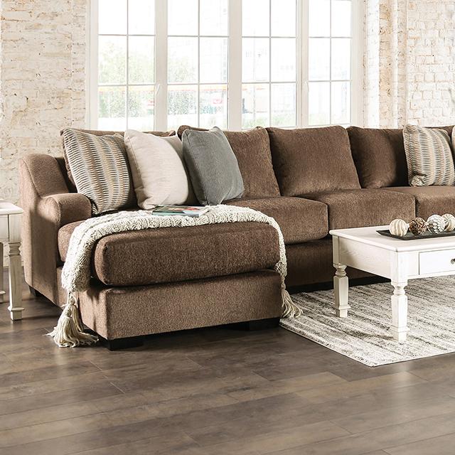 FARRINGDON Sectional, Brown - Premium Sectional from FOA East - Just $4288.05! Shop now at Furniture Wholesale Plus  We are the best furniture store in Nashville, Hendersonville, Goodlettsville, Madison, Antioch, Mount Juliet, Lebanon, Gallatin, Springfield, Murfreesboro, Franklin, Brentwood