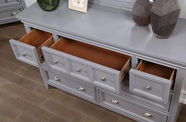 CASTLILE Dresser, Gray - Premium Dresser from FOA East - Just $682.50! Shop now at Furniture Wholesale Plus  We are the best furniture store in Nashville, Hendersonville, Goodlettsville, Madison, Antioch, Mount Juliet, Lebanon, Gallatin, Springfield, Murfreesboro, Franklin, Brentwood