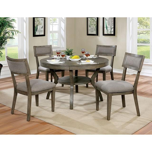 Leeds Gray Round Dining Table - Premium Dining Table from FOA East - Just $391.95! Shop now at Furniture Wholesale Plus  We are the best furniture store in Nashville, Hendersonville, Goodlettsville, Madison, Antioch, Mount Juliet, Lebanon, Gallatin, Springfield, Murfreesboro, Franklin, Brentwood