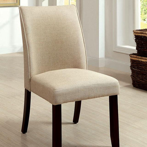 Cimma Espresso/Ivory Side Chair (2/CTN) - Premium Dining Chair from FOA East - Just $253.50! Shop now at Furniture Wholesale Plus  We are the best furniture store in Nashville, Hendersonville, Goodlettsville, Madison, Antioch, Mount Juliet, Lebanon, Gallatin, Springfield, Murfreesboro, Franklin, Brentwood