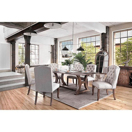 GIANNA Rustic Oak 77" Dining Table - Premium Dining Table from FOA East - Just $973.05! Shop now at Furniture Wholesale Plus  We are the best furniture store in Nashville, Hendersonville, Goodlettsville, Madison, Antioch, Mount Juliet, Lebanon, Gallatin, Springfield, Murfreesboro, Franklin, Brentwood