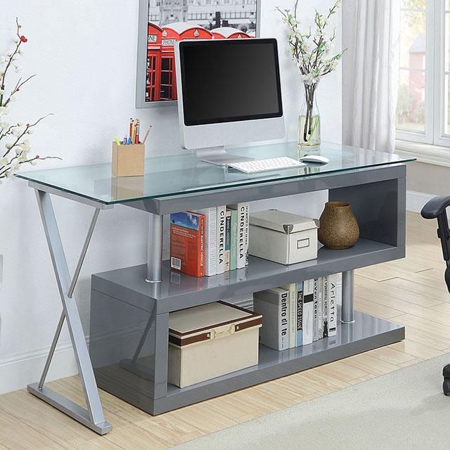 Acke Gray Desk - Premium Desk from FOA East - Just $661.05! Shop now at Furniture Wholesale Plus  We are the best furniture store in Nashville, Hendersonville, Goodlettsville, Madison, Antioch, Mount Juliet, Lebanon, Gallatin, Springfield, Murfreesboro, Franklin, Brentwood