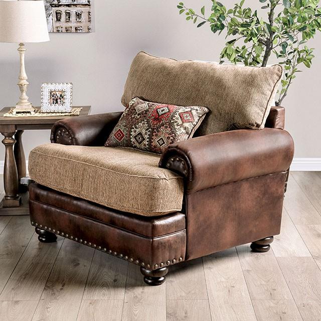 Fletcher Brown/Tan Chair - Premium Chair from FOA East - Just $895.05! Shop now at Furniture Wholesale Plus  We are the best furniture store in Nashville, Hendersonville, Goodlettsville, Madison, Antioch, Mount Juliet, Lebanon, Gallatin, Springfield, Murfreesboro, Franklin, Brentwood