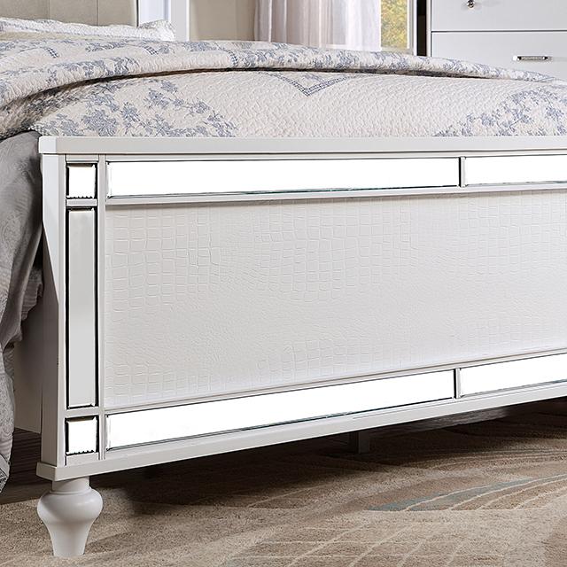 BRACHIUM E.King Bed, White - Premium Bed from FOA East - Just $856.05! Shop now at Furniture Wholesale Plus  We are the best furniture store in Nashville, Hendersonville, Goodlettsville, Madison, Antioch, Mount Juliet, Lebanon, Gallatin, Springfield, Murfreesboro, Franklin, Brentwood