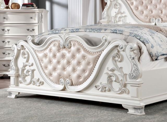 ESPARANZA Cal.King Bed, Pearl White - Premium Bed from FOA East - Just $1363.05! Shop now at Furniture Wholesale Plus  We are the best furniture store in Nashville, Hendersonville, Goodlettsville, Madison, Antioch, Mount Juliet, Lebanon, Gallatin, Springfield, Murfreesboro, Franklin, Brentwood