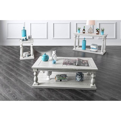 Arlington Antique White Sofa Table - Premium Sofa Table from FOA East - Just $290.55! Shop now at Furniture Wholesale Plus  We are the best furniture store in Nashville, Hendersonville, Goodlettsville, Madison, Antioch, Mount Juliet, Lebanon, Gallatin, Springfield, Murfreesboro, Franklin, Brentwood