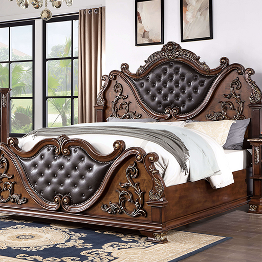 ESPARANZA E.King Bed, Brown Cherry - Premium Bed from FOA East - Just $1363.05! Shop now at Furniture Wholesale Plus  We are the best furniture store in Nashville, Hendersonville, Goodlettsville, Madison, Antioch, Mount Juliet, Lebanon, Gallatin, Springfield, Murfreesboro, Franklin, Brentwood