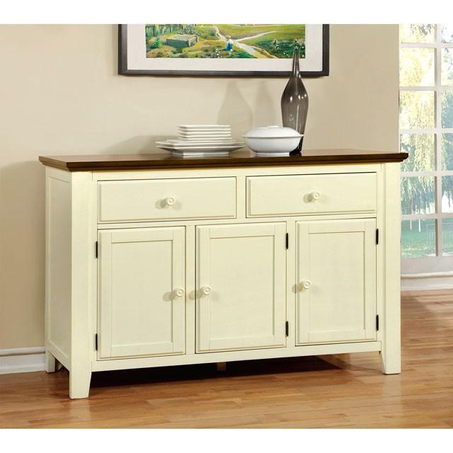 HARRISBURG Vintage White/Dark Oak Server - Premium Server from FOA East - Just $778.05! Shop now at Furniture Wholesale Plus  We are the best furniture store in Nashville, Hendersonville, Goodlettsville, Madison, Antioch, Mount Juliet, Lebanon, Gallatin, Springfield, Murfreesboro, Franklin, Brentwood