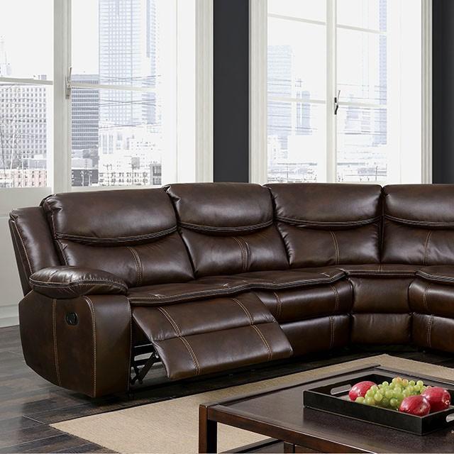 Pollux Brown Sectional - Premium Sectional from FOA East - Just $1948.05! Shop now at Furniture Wholesale Plus  We are the best furniture store in Nashville, Hendersonville, Goodlettsville, Madison, Antioch, Mount Juliet, Lebanon, Gallatin, Springfield, Murfreesboro, Franklin, Brentwood