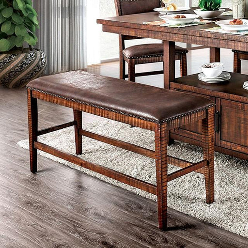 Wichita Light Walnut Counter Ht. Bench - Premium Bench from FOA East - Just $173.55! Shop now at Furniture Wholesale Plus  We are the best furniture store in Nashville, Hendersonville, Goodlettsville, Madison, Antioch, Mount Juliet, Lebanon, Gallatin, Springfield, Murfreesboro, Franklin, Brentwood