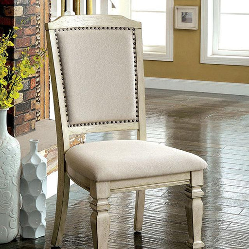 HOLCROFT Antique White/Ivory Side Chair (2/CTN) - Premium Dining Chair from FOA East - Just $253.50! Shop now at Furniture Wholesale Plus  We are the best furniture store in Nashville, Hendersonville, Goodlettsville, Madison, Antioch, Mount Juliet, Lebanon, Gallatin, Springfield, Murfreesboro, Franklin, Brentwood