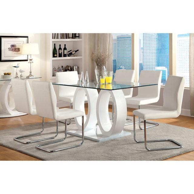 LODIA I White Dining Table - Premium Dining Table from FOA East - Just $758.55! Shop now at Furniture Wholesale Plus  We are the best furniture store in Nashville, Hendersonville, Goodlettsville, Madison, Antioch, Mount Juliet, Lebanon, Gallatin, Springfield, Murfreesboro, Franklin, Brentwood