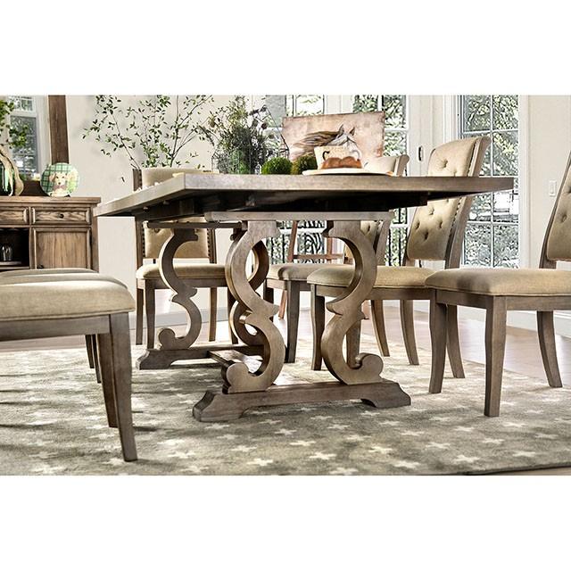 Patience Rustic Natural Tone Dining Table - Premium Dining Table from FOA East - Just $583.05! Shop now at Furniture Wholesale Plus  We are the best furniture store in Nashville, Hendersonville, Goodlettsville, Madison, Antioch, Mount Juliet, Lebanon, Gallatin, Springfield, Murfreesboro, Franklin, Brentwood